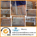 Caja de almacenamiento de malla de alambre de metal plegable estándar Euro